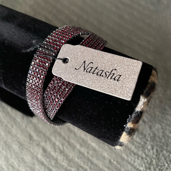 Women’s bracelet ,Natasha Couture Red Sparkling Bracelet - Picture 9 of 13